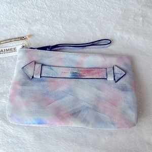 Aimee Kestenberg Melville Pouch in Violet brushed metallic, genuine leather